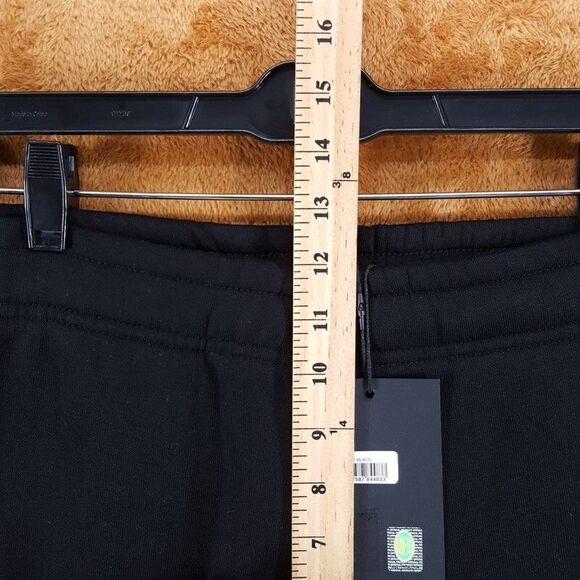 AC MILAN Sweatpants Mens Medium Black Fleece Jogger Back Pocket Logo $125 - Picture 9 of 11